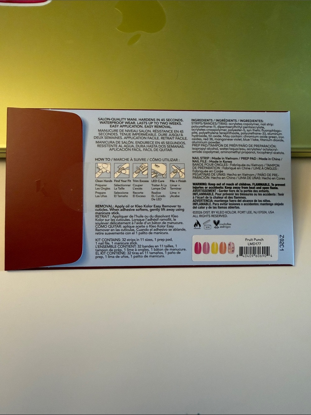 Kleo Kolor LED Gel Strips- Fruit Punch